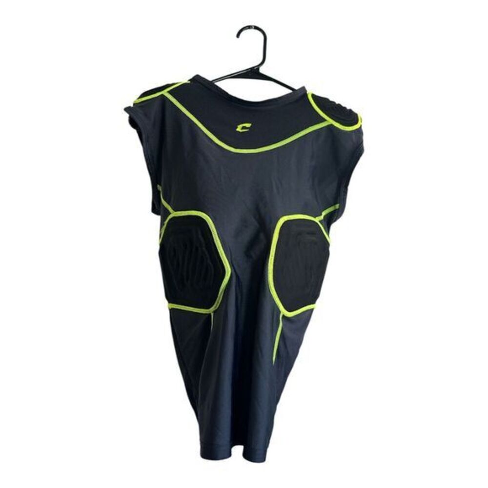 Champro Sports Football‎ Shorts Top Men Medium Black  Padded Knit Compression